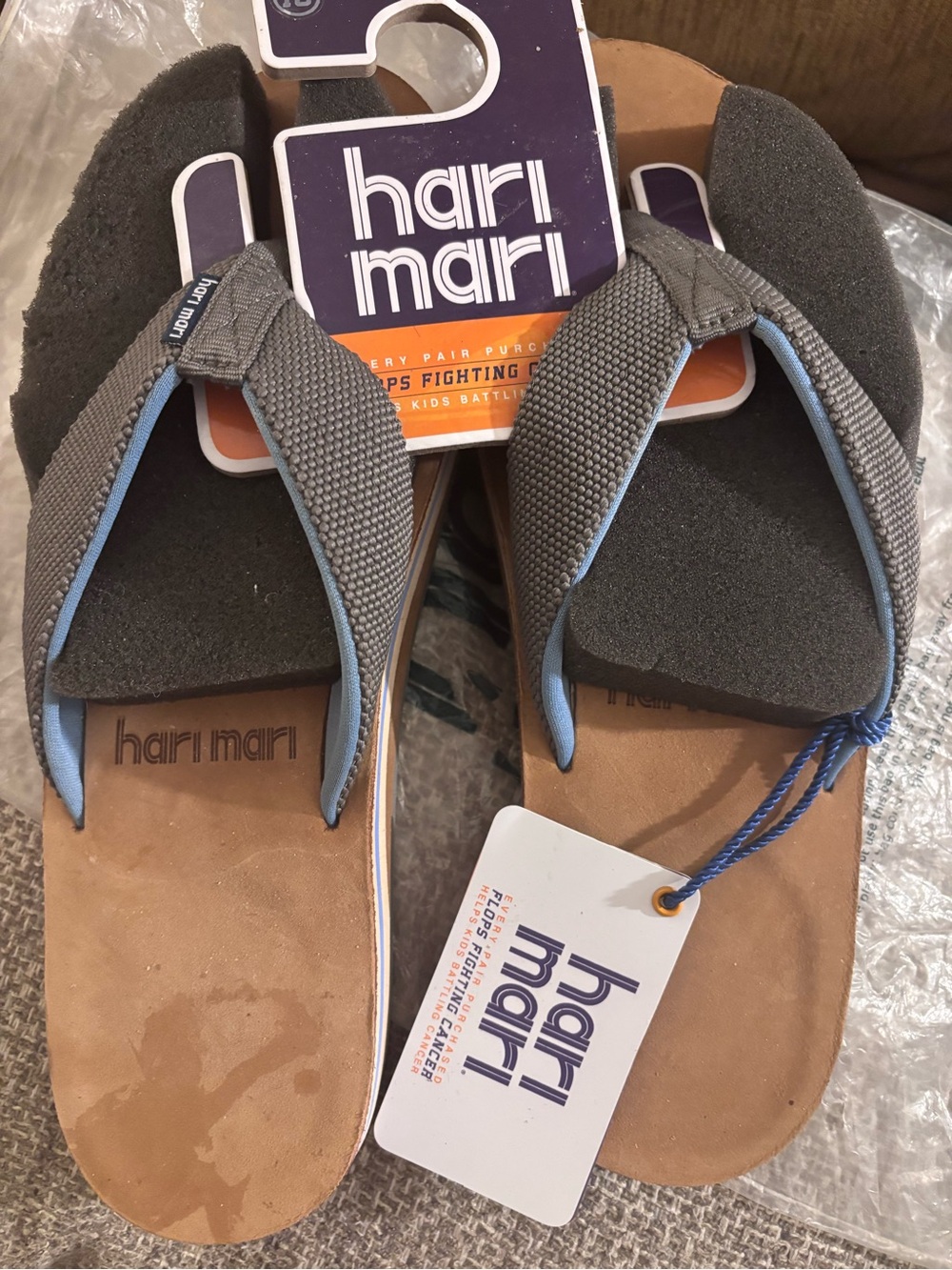 Hari Mari Grey & Light Blue Flip Flops Mens